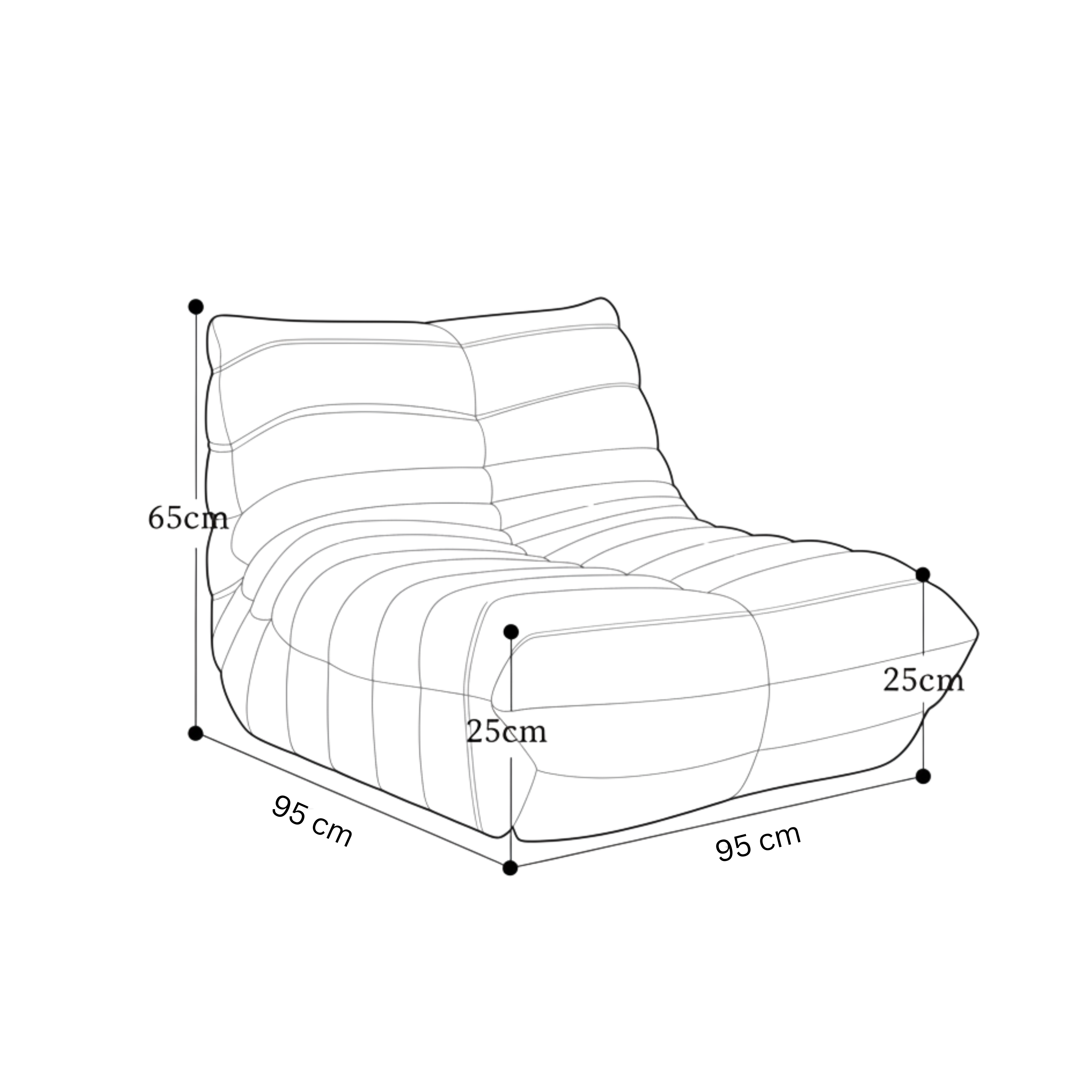 Caterpillar Togo Style Single Seater