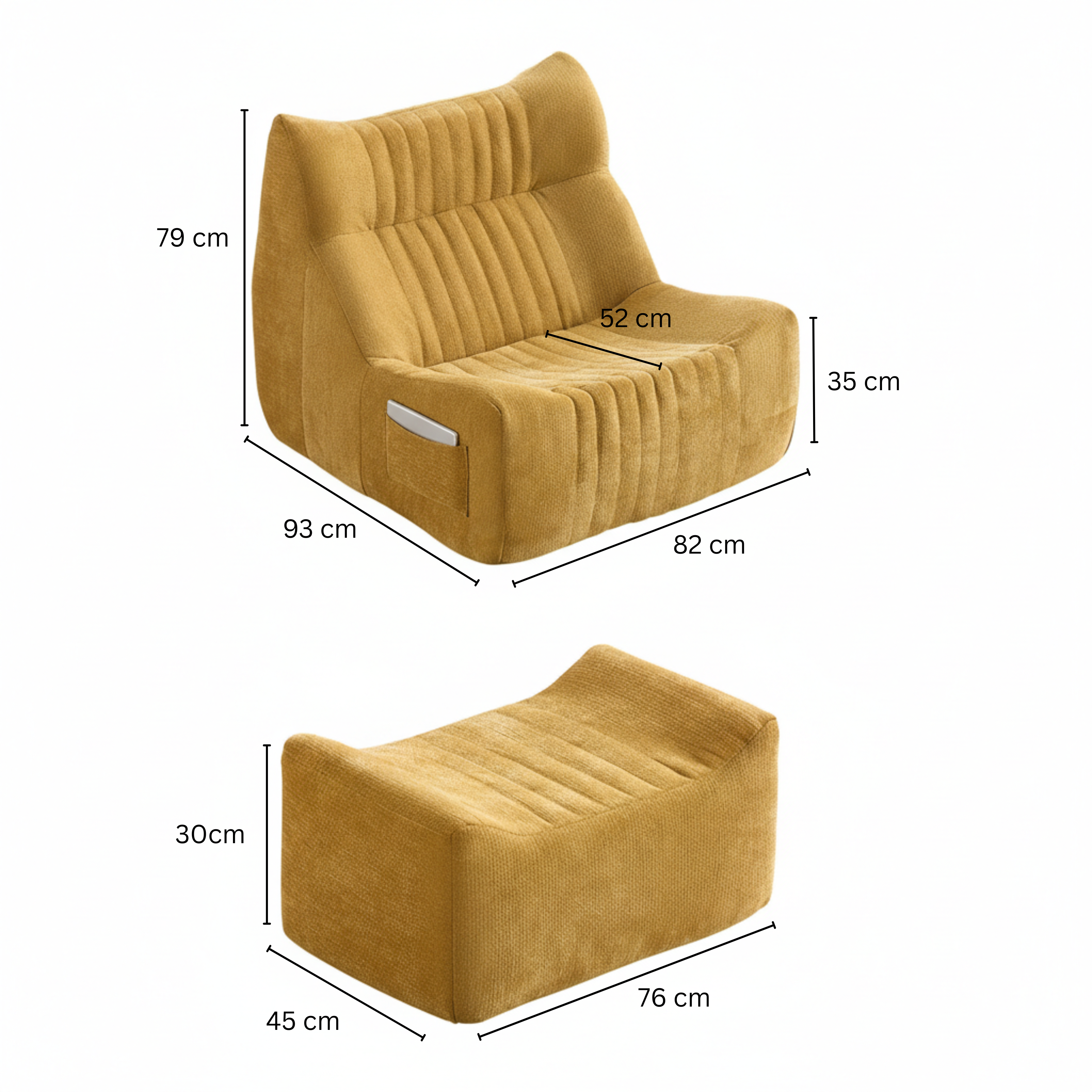 Dumpling Single Seater with Leg Rest